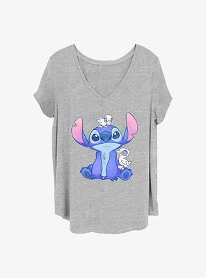 Disney Lilo & Stitch Cute Ducks Girls T-Shirt Plus