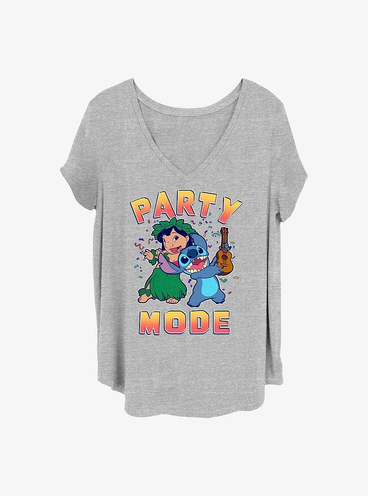 Disney Lilo & Stitch Party Mode Girls T-Shirt Plus