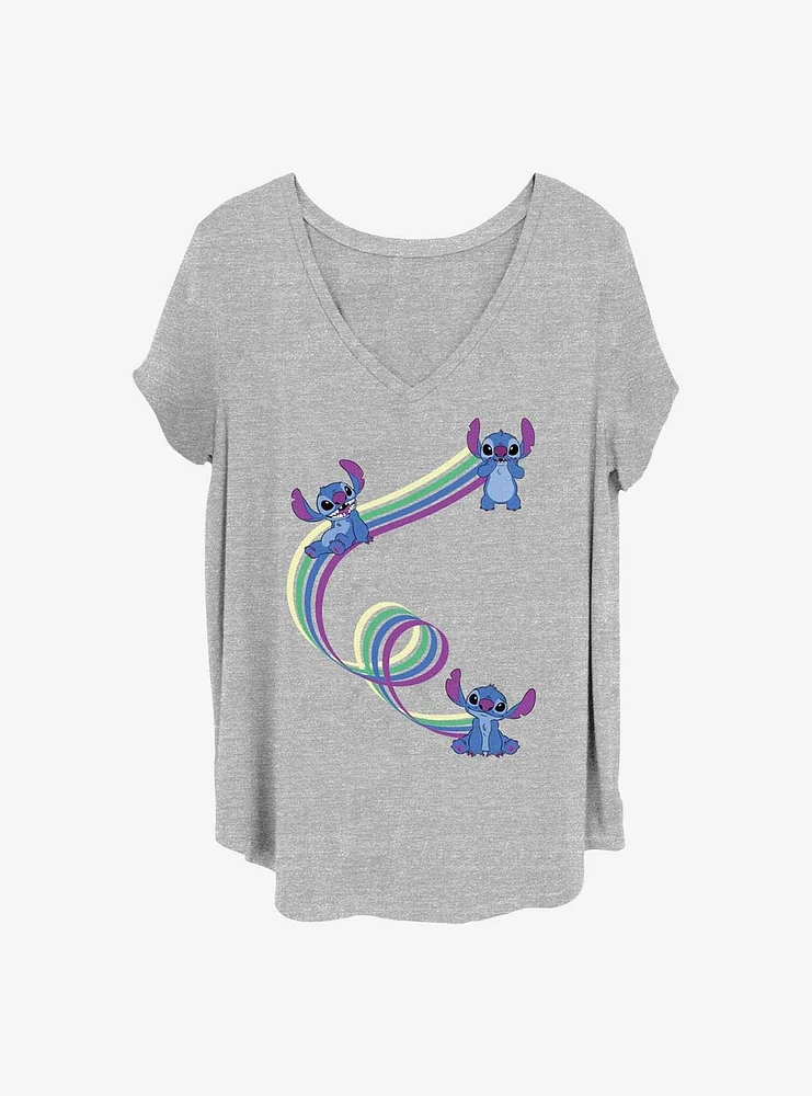 Disney Lilo & Stitch Ribbon Stitches Girls T-Shirt Plus