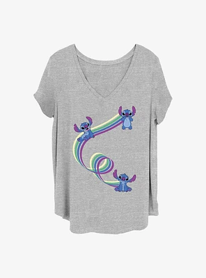 Disney Lilo & Stitch Ribbon Stitches Girls T-Shirt Plus