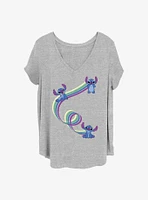 Disney Lilo & Stitch Ribbon Stitches Girls T-Shirt Plus