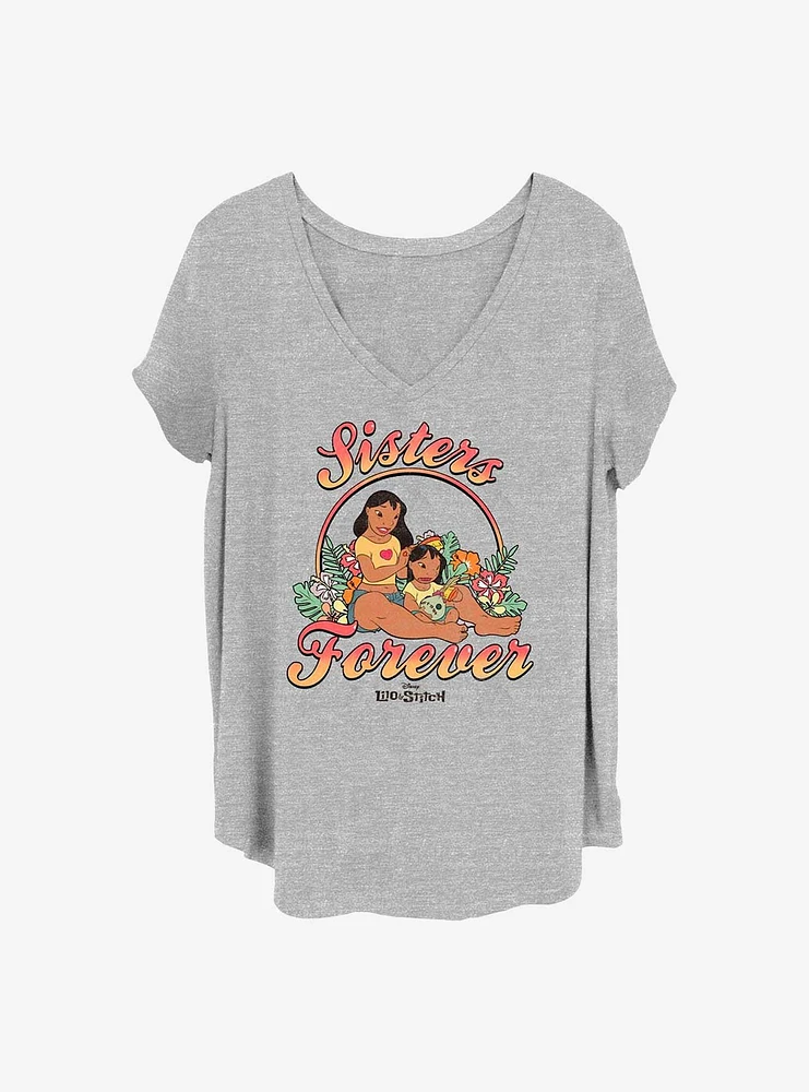 Disney Lilo & Stitch Sisters Forever Girls T-Shirt Plus