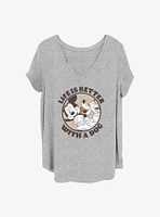 Disney Mickey Mouse Dog Life Girls T-Shirt Plus