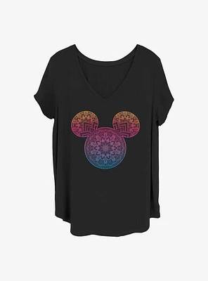 Disney Mickey Mouse Mandala Fill Girls T-Shirt Plus