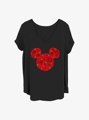Disney Minnie Mouse Mickey Roses Girls T-Shirt Plus