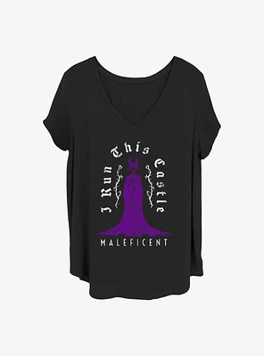 Disney Villains Maleficent Run This Castle Girls T-Shirt Plus