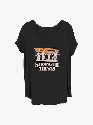 Stranger Things Bike Ride Girls T-Shirt Plus