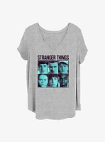 Stranger Things Halftone Gang Girls T-Shirt Plus