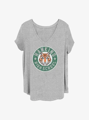 Stranger Things Hawkins High Tiger Emblem Girls T-Shirt Plus