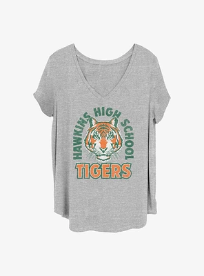 Stranger Things Hawkins High School Tigers Girls T-Shirt Plus