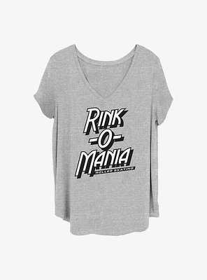 Stranger Things Rink-O-Mania Logo Girls T-Shirt Plus