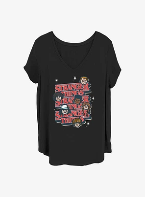 Stranger Things Toon Gang Girls T-Shirt Plus