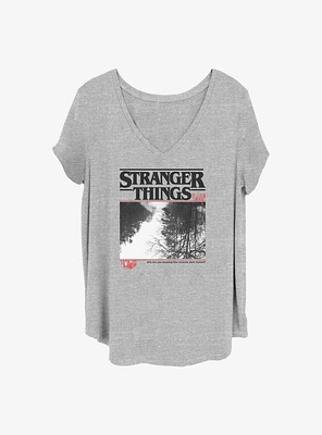 Stranger Things Upside Down Photo Girls T-Shirt Plus