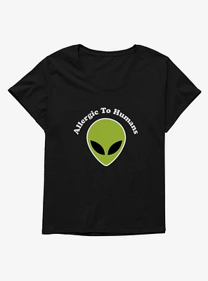 Allergic to Humans Alien Girls T-Shirt Plus