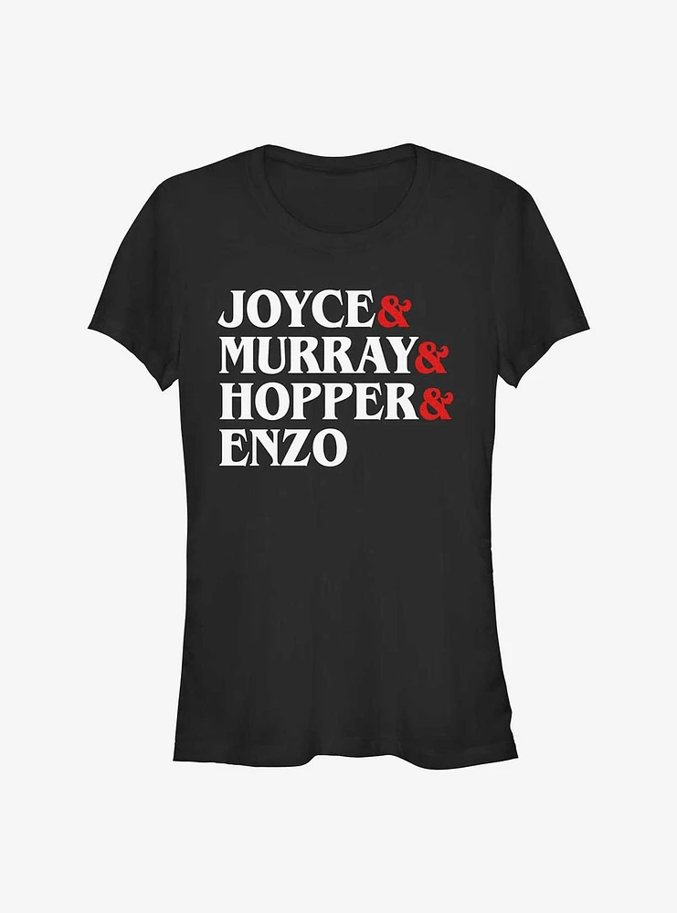 Stranger Things Joyce & Murray Hopper Enzo Girls T-Shirt