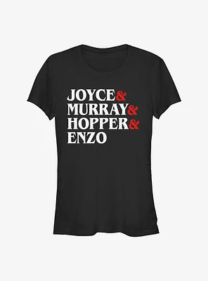 Stranger Things Joyce & Murray Hopper Enzo Girls T-Shirt
