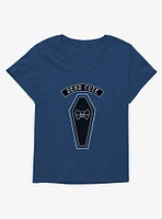 Dead Cute Coffin With Skull Bow Girls T-Shirt Plus