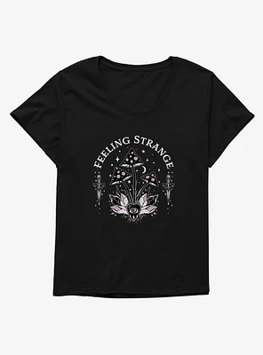 Feeling Strange Mystical Mushrooms Art Girls T-Shirt Plus