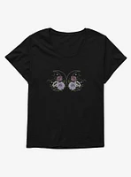 Double Crescent Floral Moons Girls T-Shirt Plus