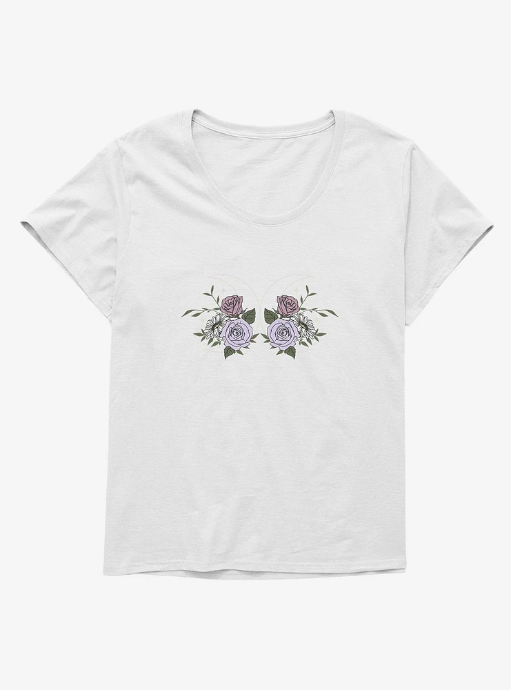 Double Crescent Floral Moons Girls T-Shirt Plus
