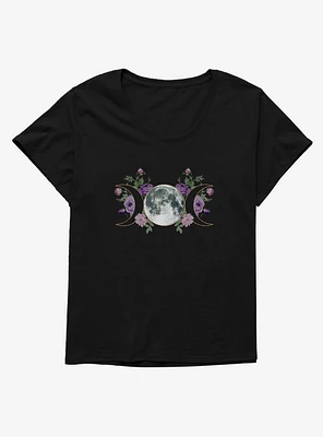 Floral Moons Girls T-Shirt Plus