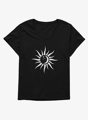 Moon Sun Celestial Art Girls T-Shirt Plus