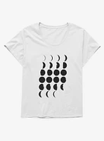 Moon Phases Grid Girls T-Shirt Plus