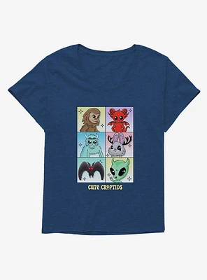 Cryptids Cute Grid Girls T-Shirt Plus