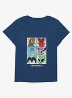 Cryptids Cute Grid Girls T-Shirt Plus