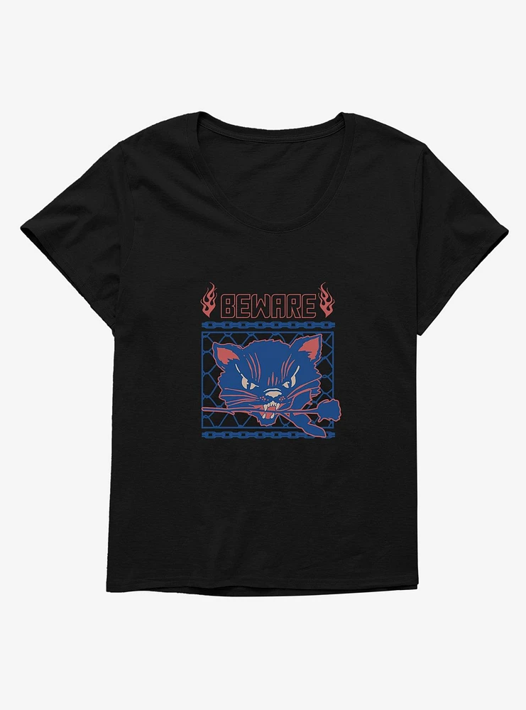Cats Beware Girls T-Shirt Plus