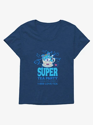 Cats Love Tea Girls T-Shirt Plus