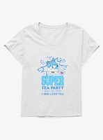 Cats Love Tea Girls T-Shirt Plus