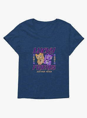 Cats Lucky Friends Girls T-Shirt Plus