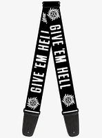 Supernatural Winchester Pentagram Give Em Hell Guitar Strap