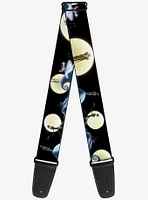 The Nightmare Before Christmas Jack Sally Moon Guitar Strap