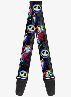 The Nightmare Before Christmas Jack Sally Pose Electric Glow Guitar Strap