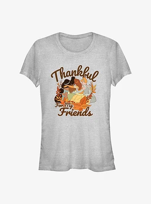 Disney Princesses Thankful For Friends Girls T-Shirt