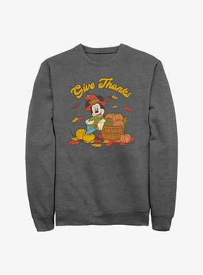 Disney Mickey Mouse Thankful Sweatshirt