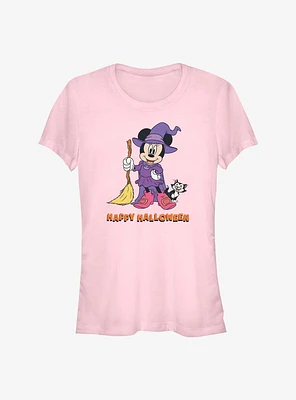 Disney Minnie Mouse Happy Halloween Witch Girls T-Shirt