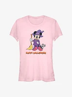 Disney Minnie Mouse Happy Halloween Witch Girls T-Shirt