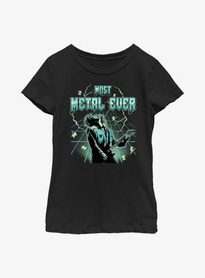 Stranger Things Eddie Munson Most Metal Ever Youth Girls T-Shirt