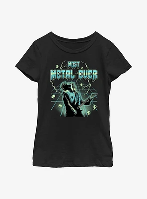 Stranger Things Eddie Munson Most Metal Ever Youth Girls T-Shirt