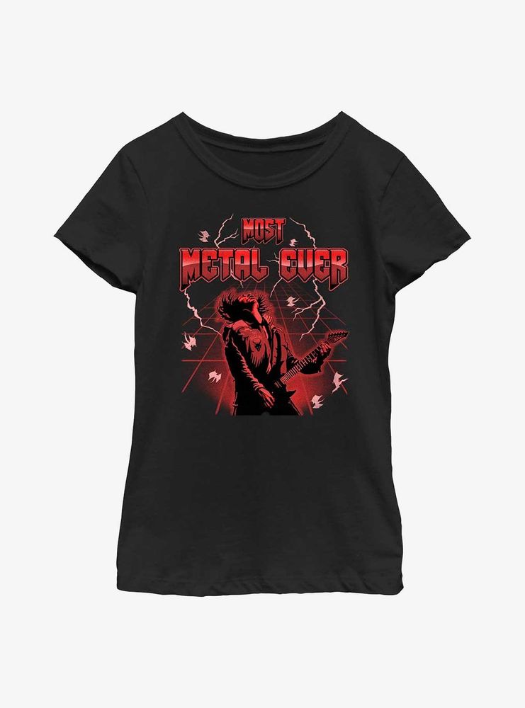 Stranger Things Eddie Munson Most Metal Ever The Upside DownYouth Girls T-Shirt