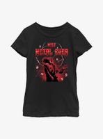 Stranger Things Eddie Munson Most Metal Ever The Upside DownYouth Girls T-Shirt