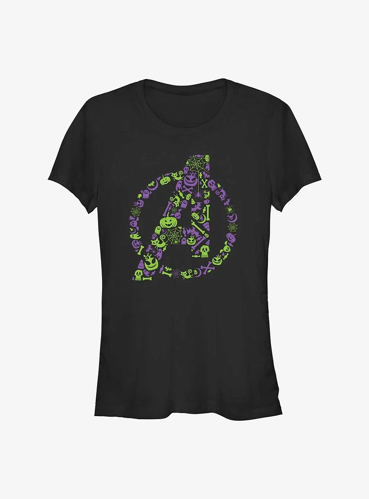 Marvel Avengers Spooky Logo Girls T-Shirt