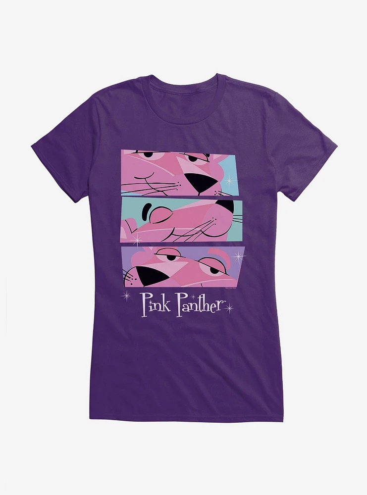Pink Panther Face Tiles Girls T-Shirt