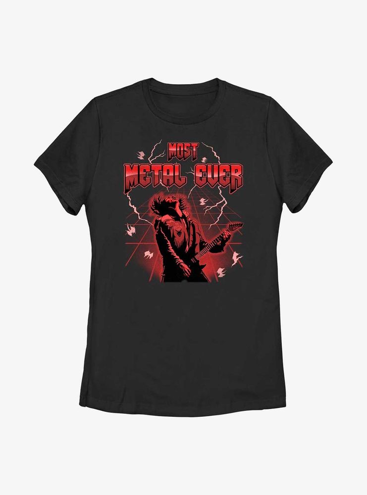 Stranger Things Eddie Munson Most Metal Ever The Upside DownWomens T-Shirt