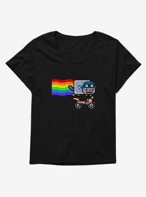Nyan Cat Biker Womens T-Shirt Plus