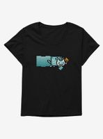 Nyan Cat Liberty Womens T-Shirt Plus
