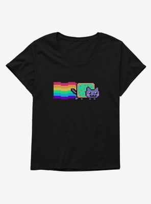 Nyan Cat Vaporwave Womens T-Shirt Plus